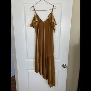 Donna Morgan Cold Shoulder Dress Asymmetric Hem